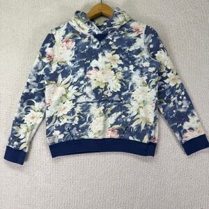 Polo Ralph Lauren Floral Hoodie Sweatshirt Blue White Pink XL (16)